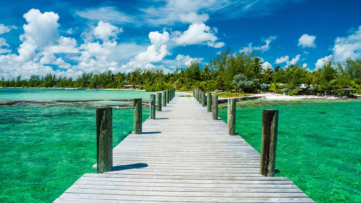 Dock for fishing in the Bahamas