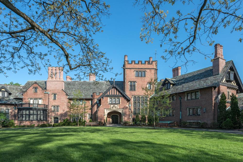 Explore stunning gardens and admire historic Tudor Revival architecture.
