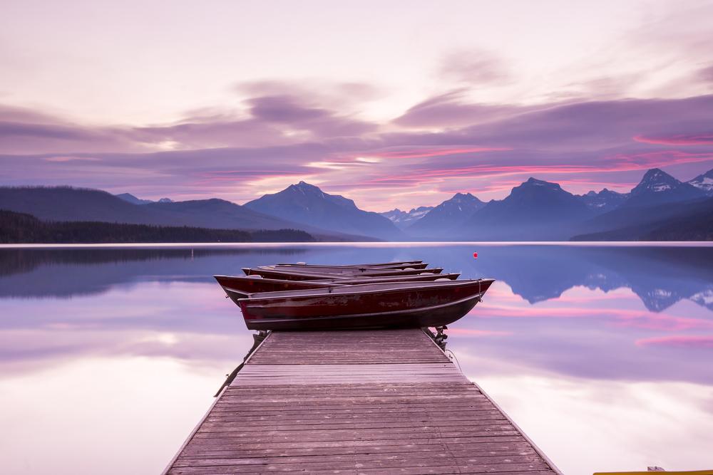 Admire mirrored waters or walk along peaceful shores on a fall trip.
