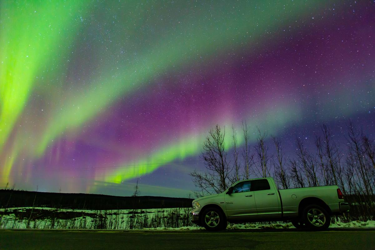 Look at glowing skies and experience the aurora on a magical winter night.