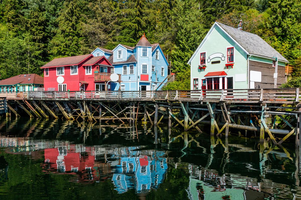 Colorful houses in Ketchikan