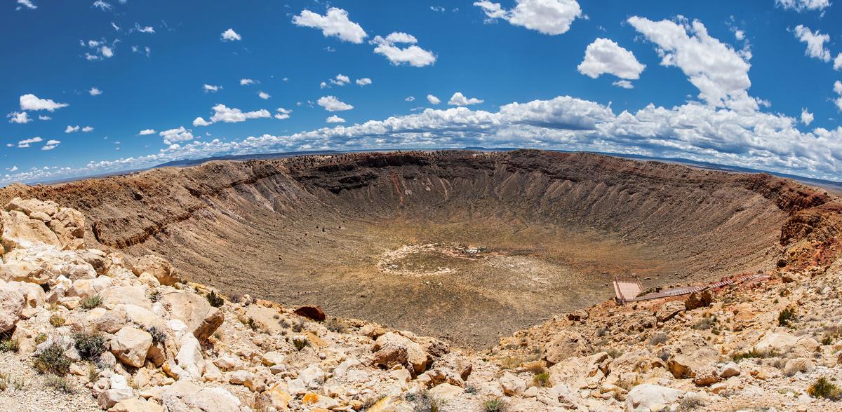 Look at an ancient impact site and explore exhibits on a quick science trip.
