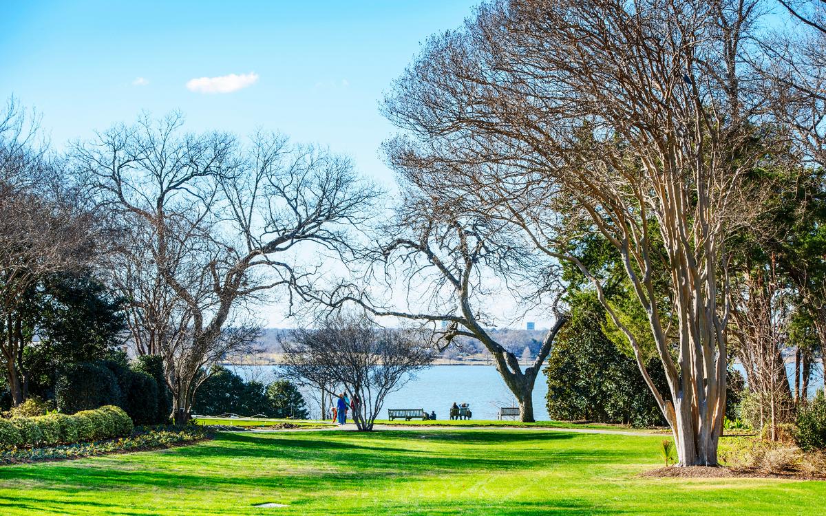 Beautiful view of Dallas Arboretum and Botanical Garden