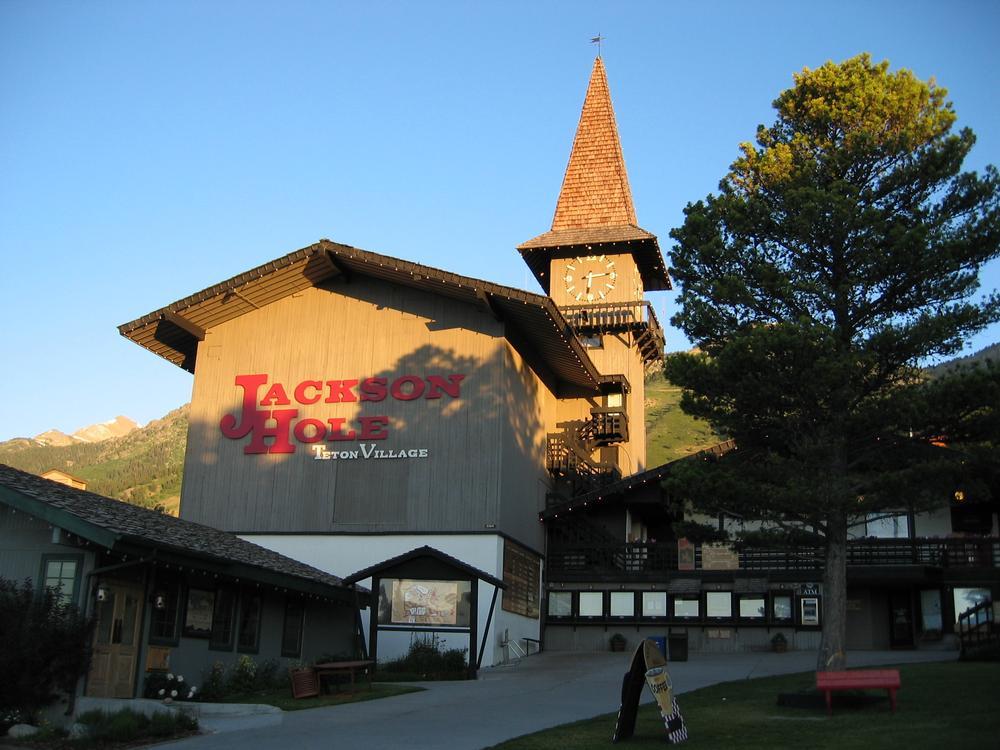 I took this Teton Village at sunset in the summer.