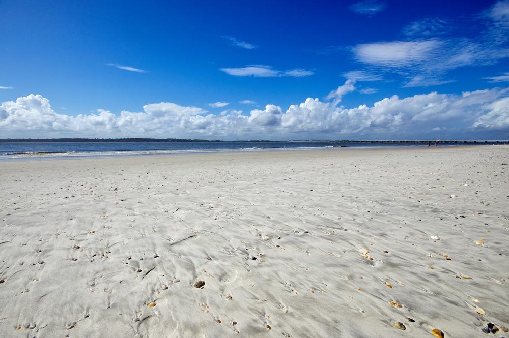 Sandy beach and open sky in Florida