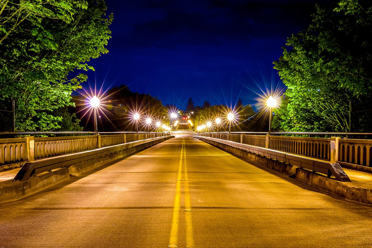 Tacoma WA at night