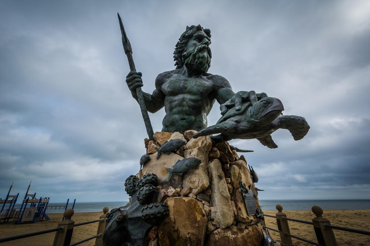 The King Neptune Statue in Virginia Beach