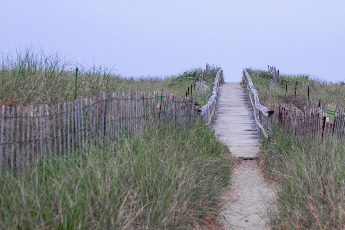 Beautfiul bridge over bluff Ogunquit beach