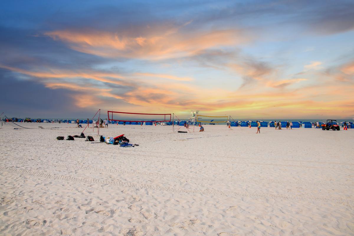 Beach volleyball in Clearwater Beach