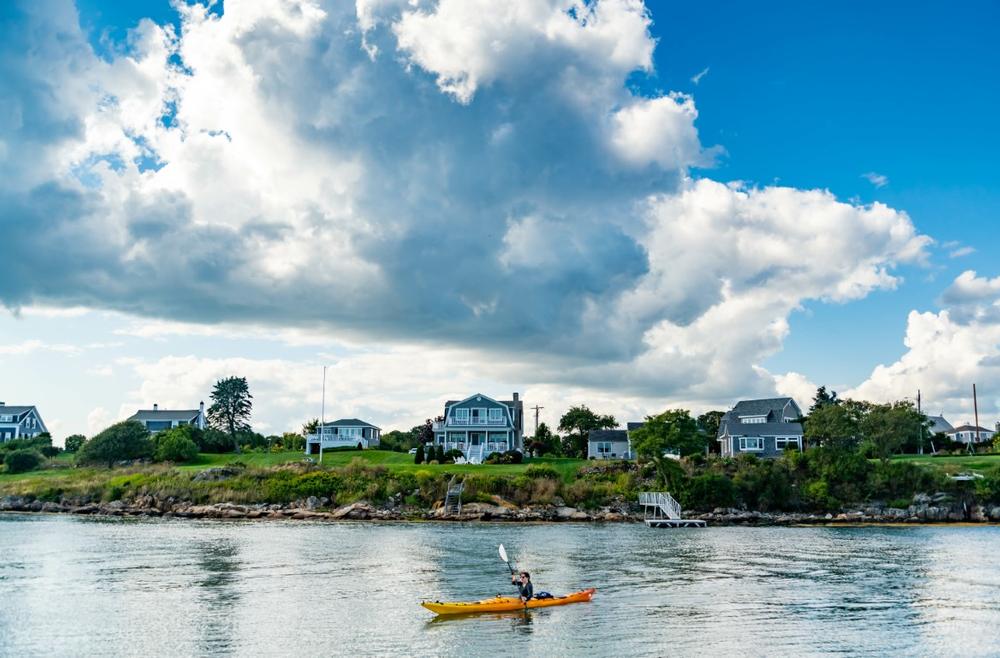 Walk on peaceful shores and explore shops during a cozy fall weekend.