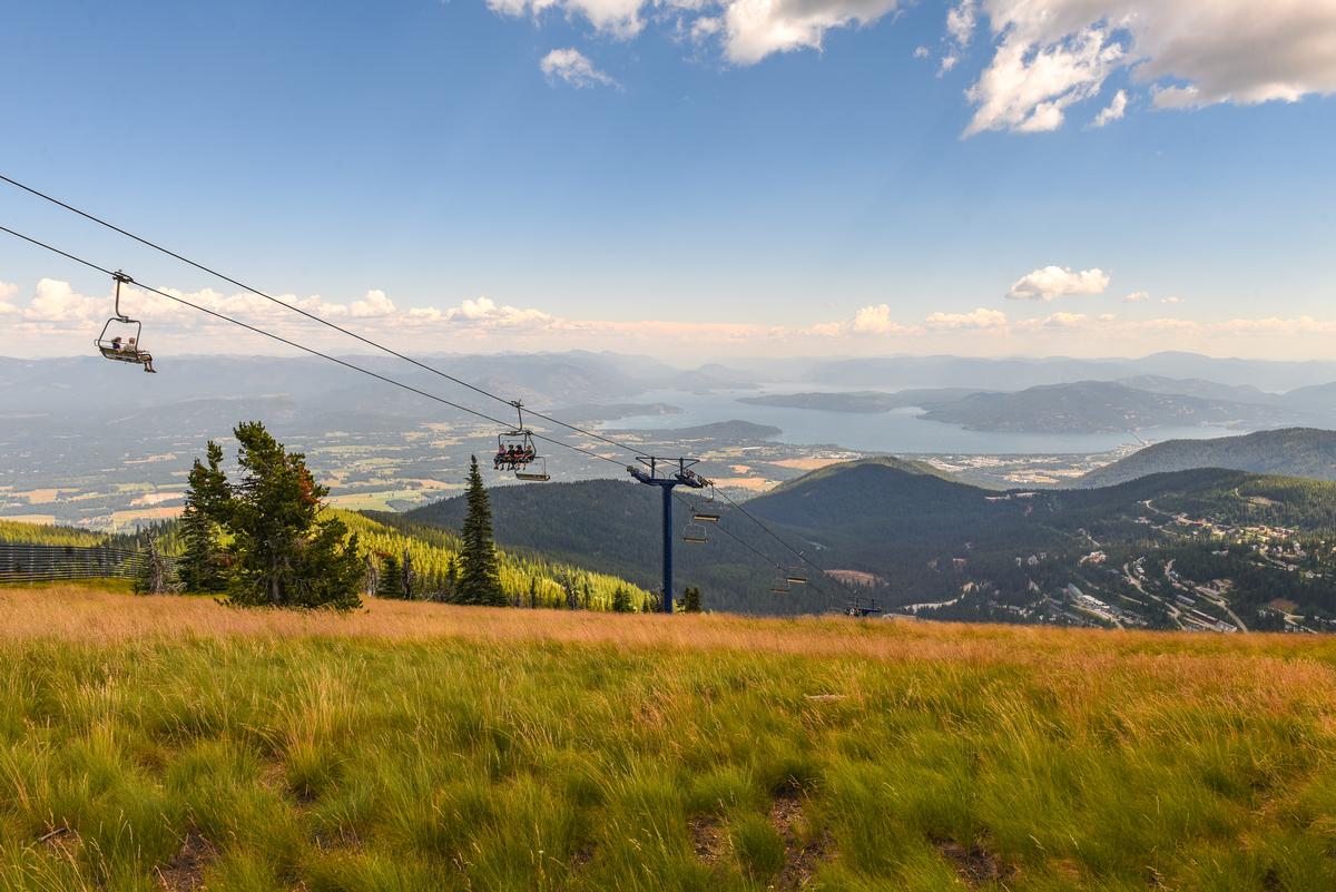 Sandpoint, ID chair lifts in the summer