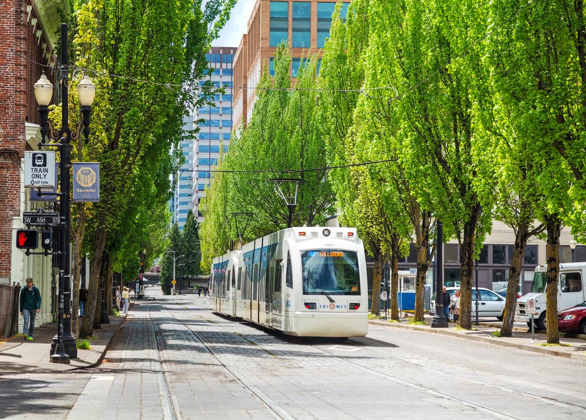 Light train of the Portland Streetcar system