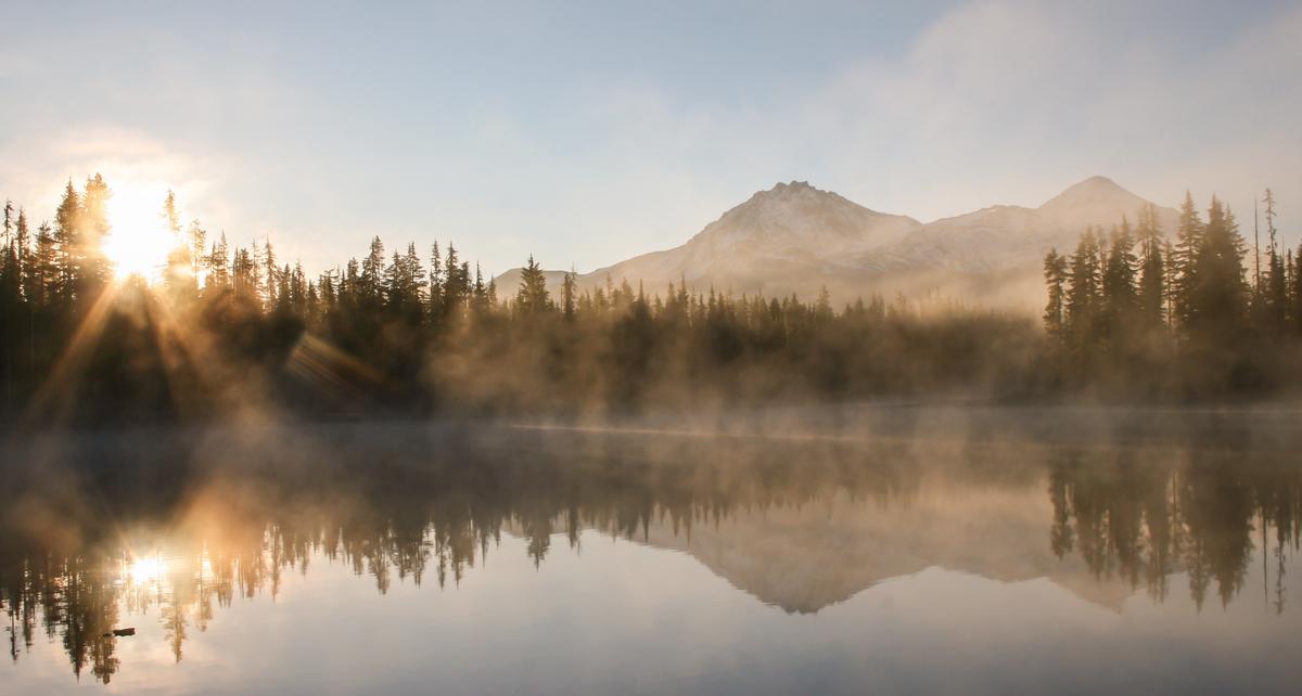 A view of Three Sisters in Bend