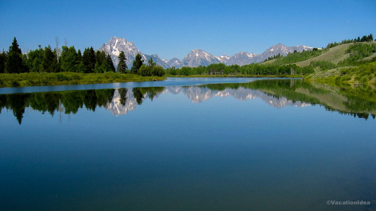 My husband took this photo of the calm lake first thing in the morning