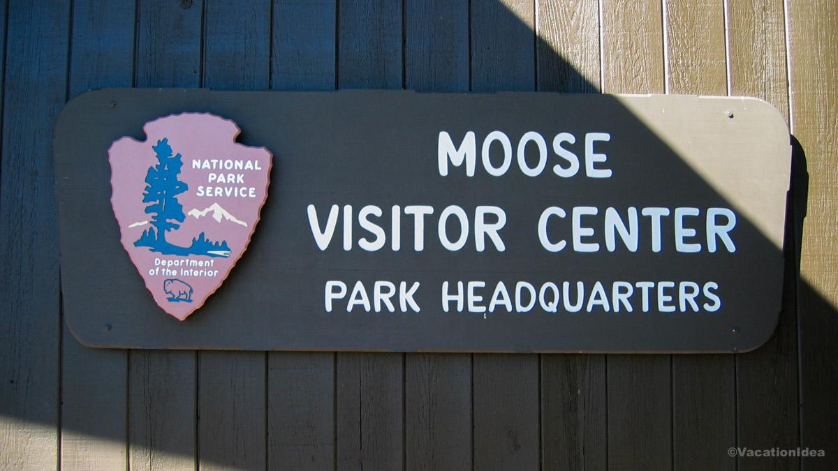 My photo of the sign at Moose Visitor Center