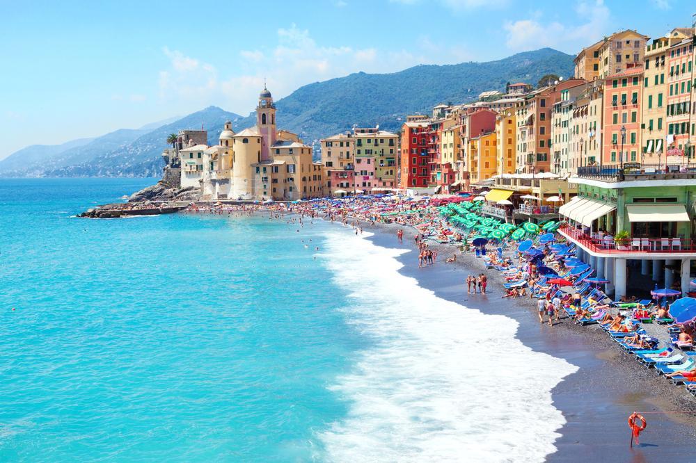 Camogli Beach, Liguria - 40 minutes southeast of Genoa by car or train