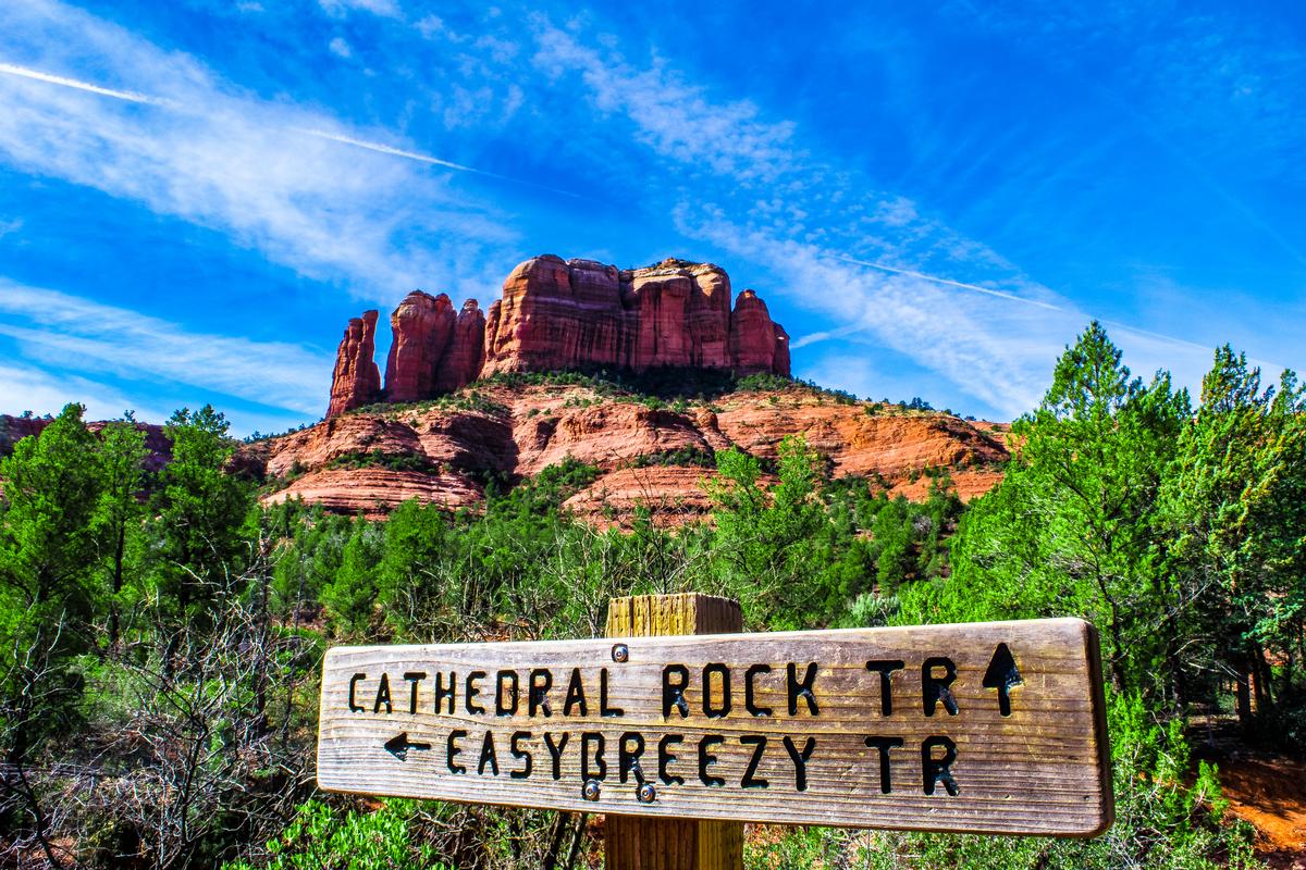 Cathedral Rock trail run in Sedona, Arizona