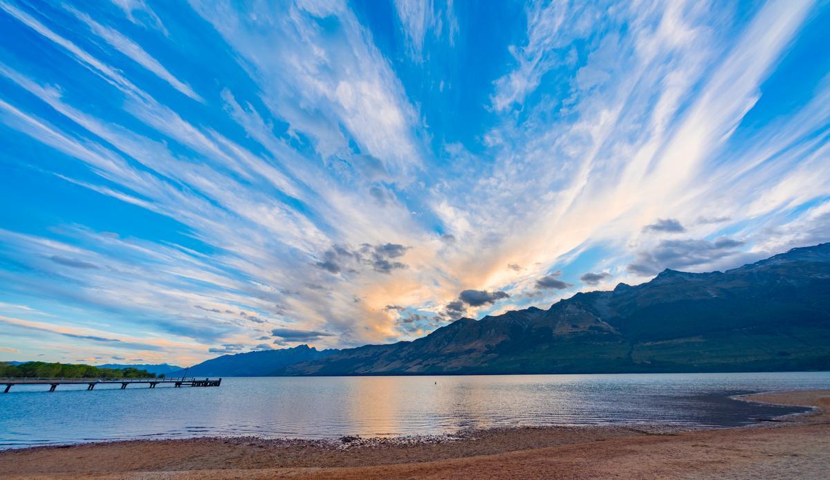 I took this photo just after sunset in Glenorchy.