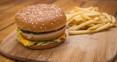 McDonald's burger and fries