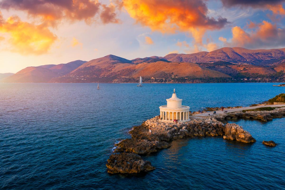 Lighthouse on Kefalonia island in Greece