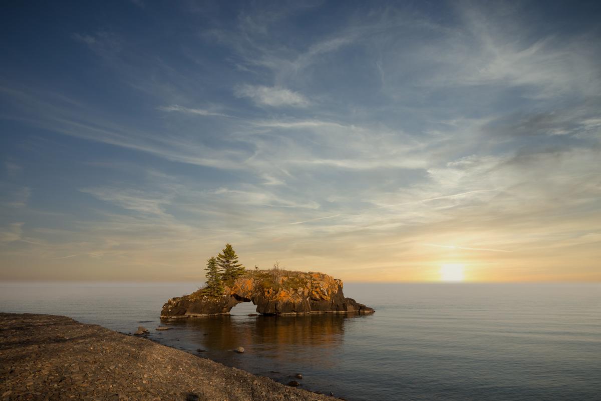 Hollow Rock on the Lake Superior