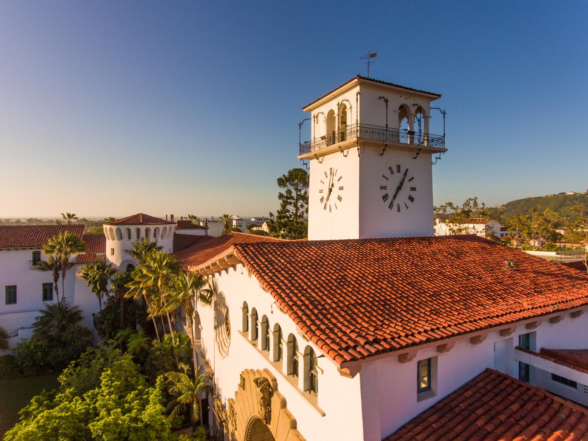 Lovely architecture of the Santa Barbara County Court House