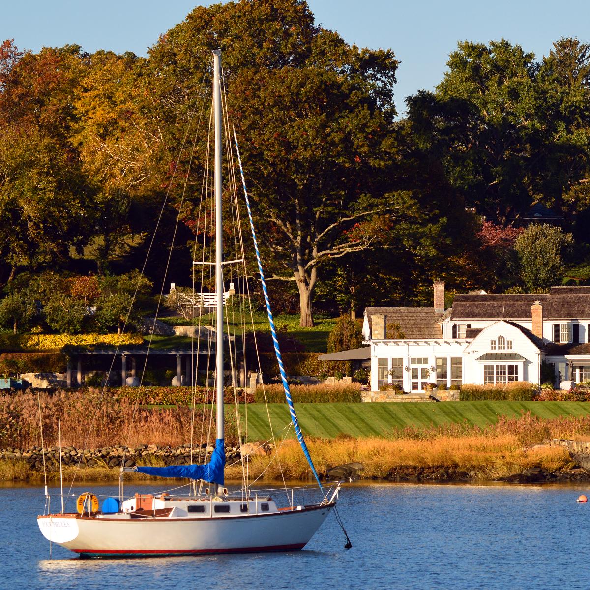 Sailboat in Greenwich, Connecticut