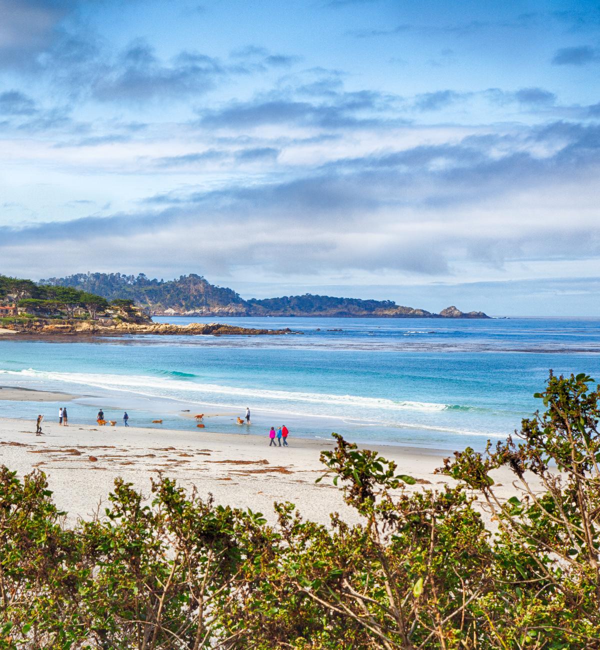 Sandy beach and interesting clouds in Carmel by the Sea
