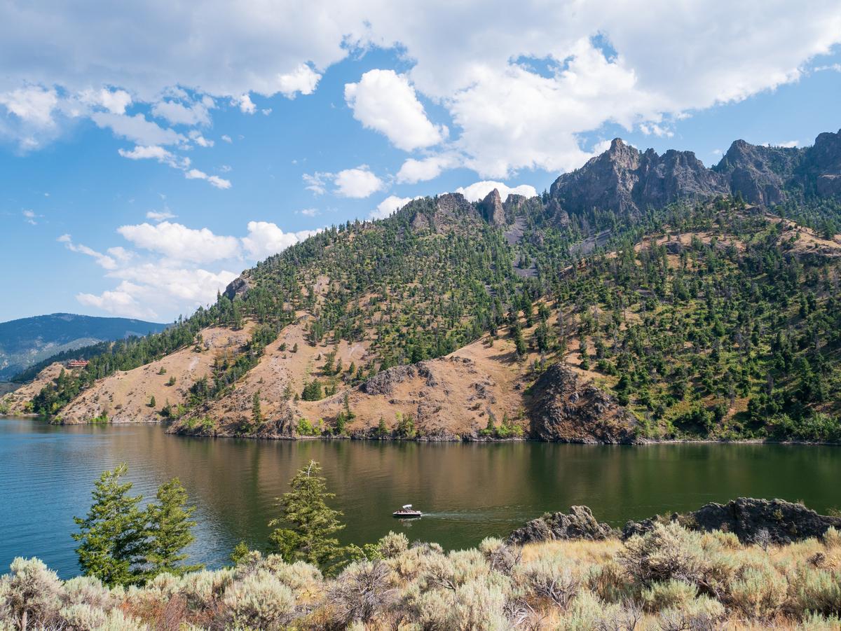 Enjoy boating on the lake in Wallace, Idaho