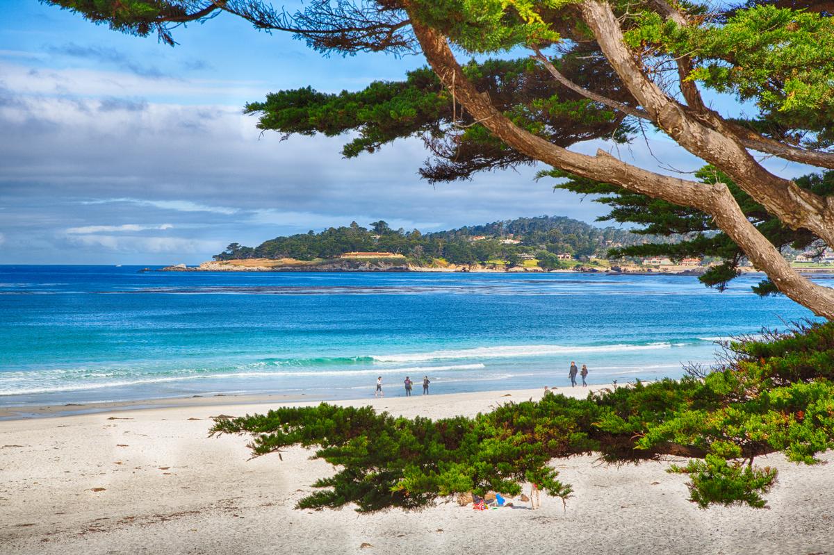 Memorial day beach in Carmel