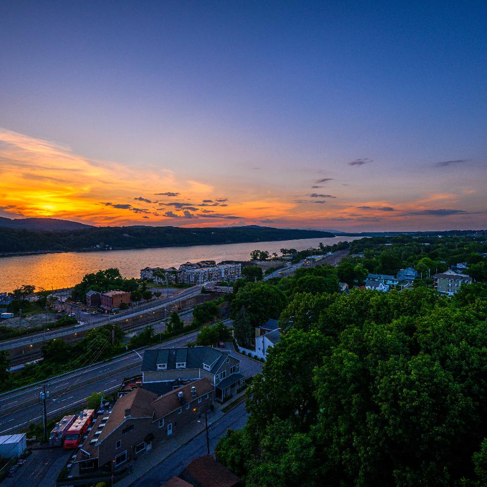 Poughkeepsie at sunset