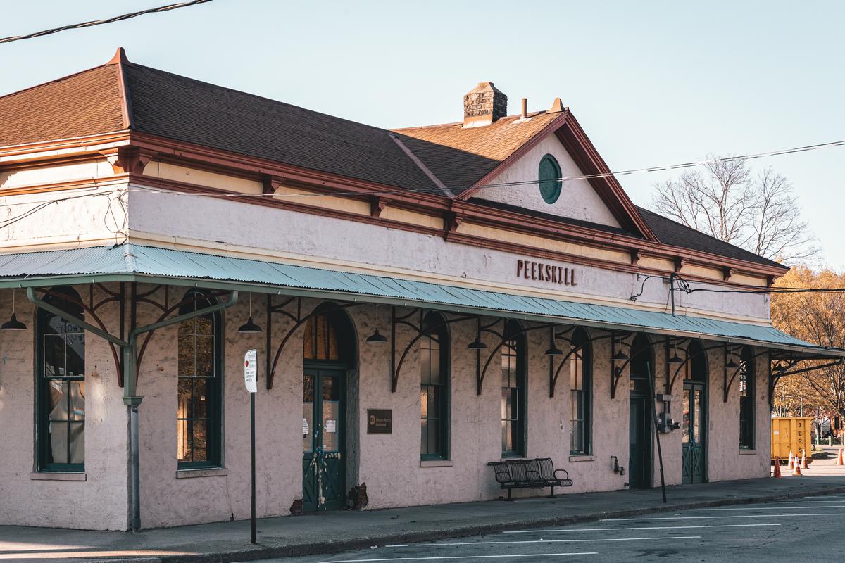 The train station in Peekskill, New York