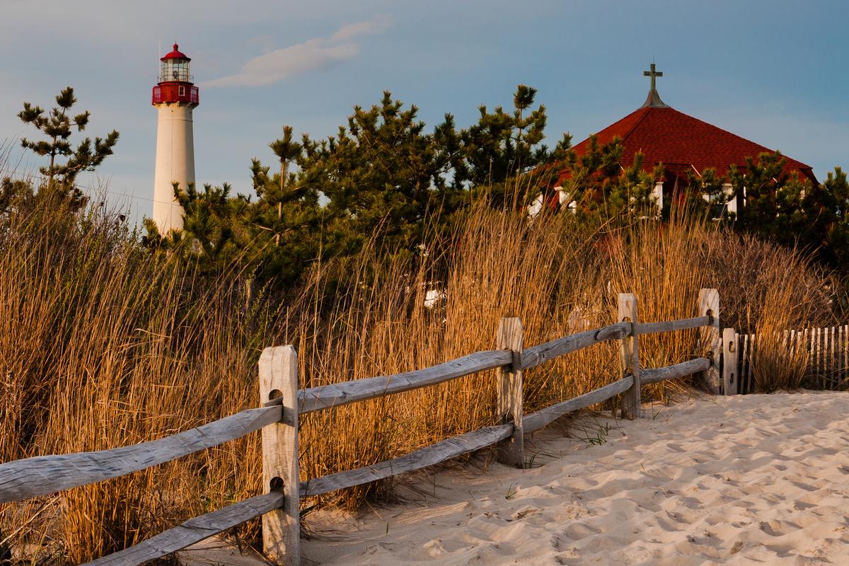 I love this sandy path to the Cape May Point Lighthouse