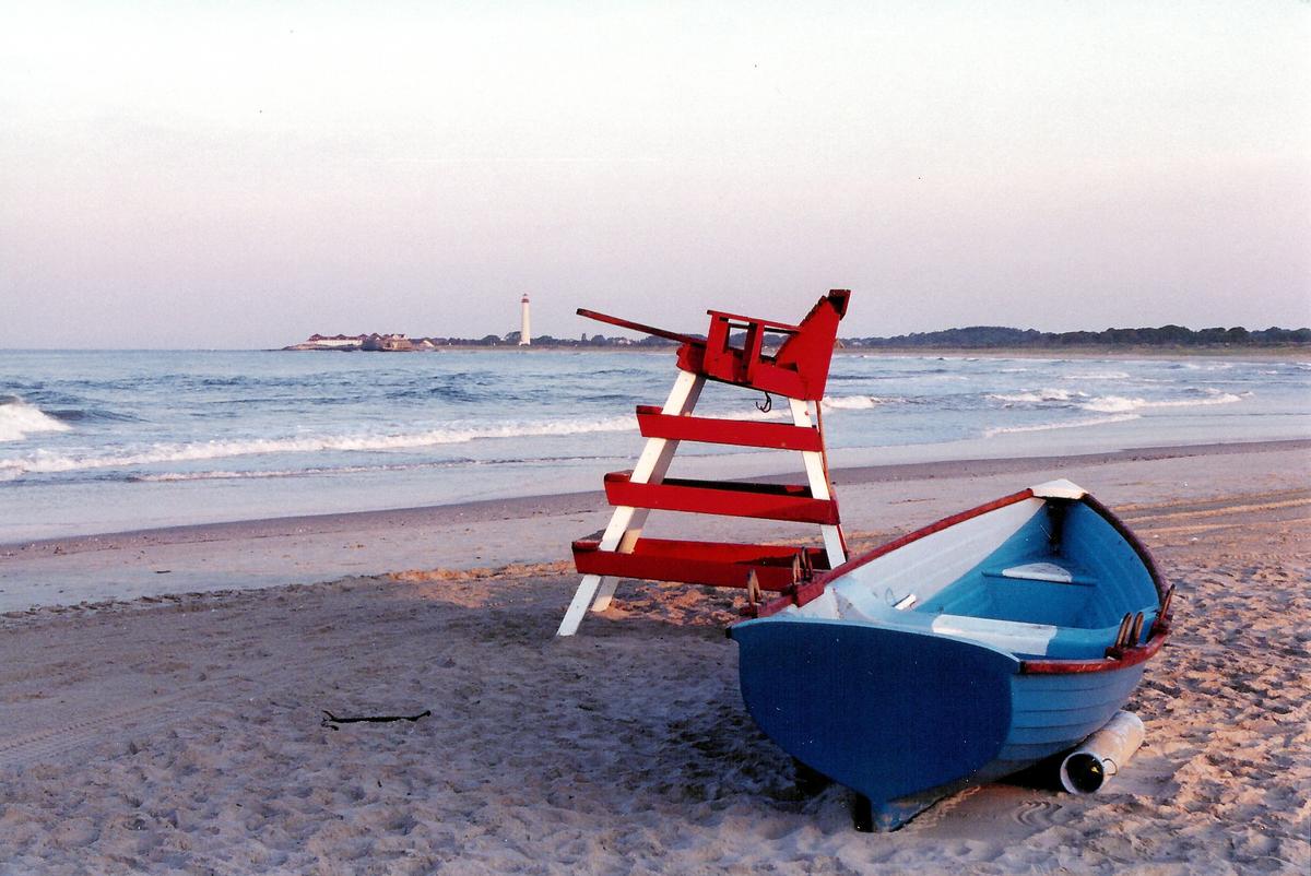 Lifeguards are on duty in season