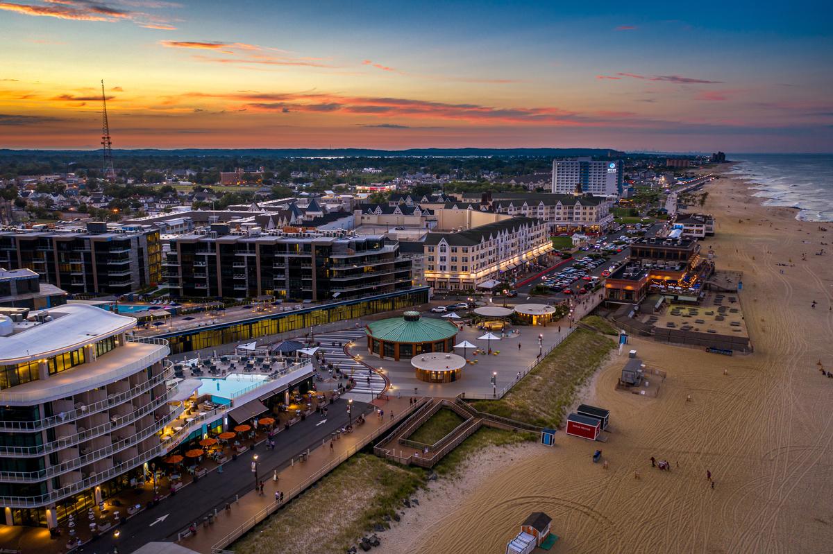 Sunset stroll in Pier Village, Long Branch