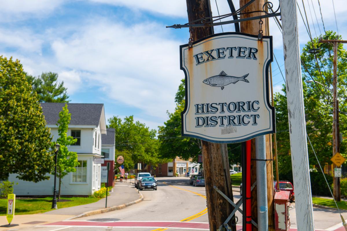 Exeter Historic District sign