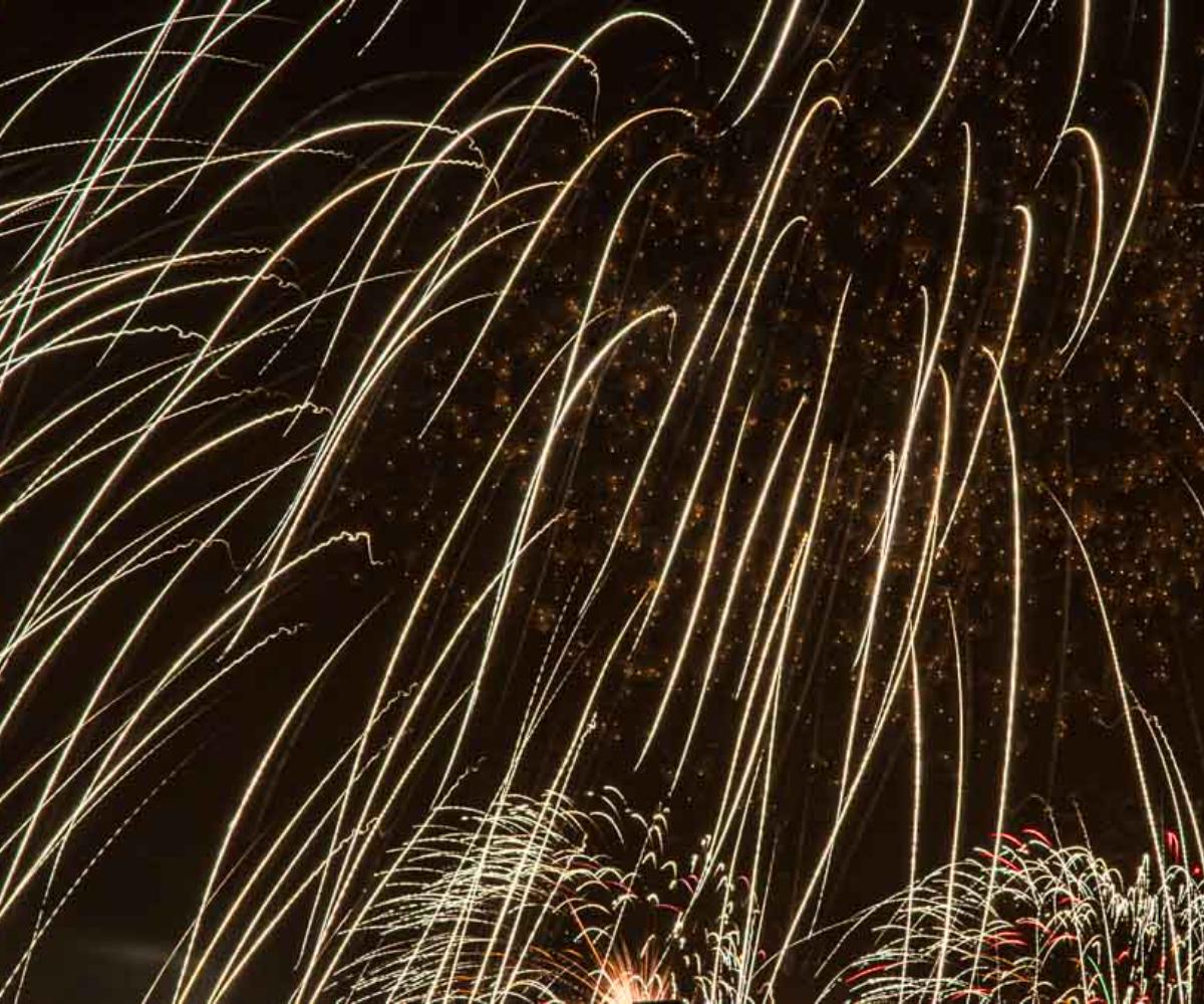 I took this photo of fireworks during a 4th of July celebration