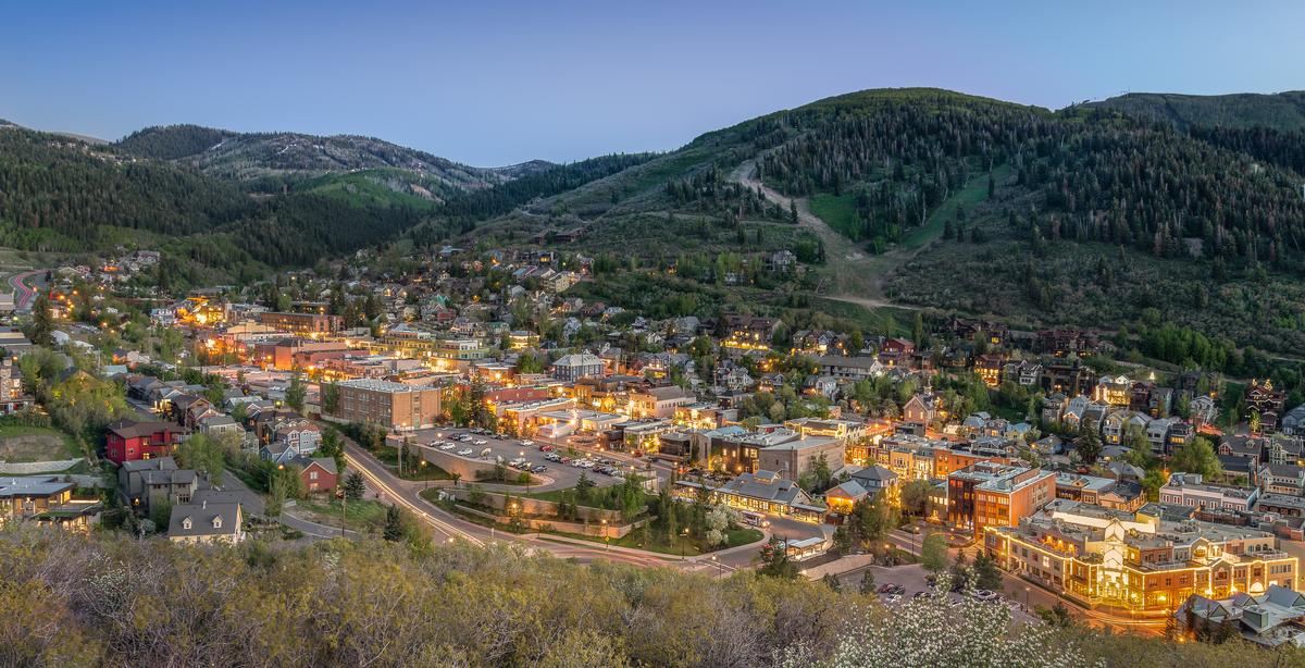 Park City after sunset