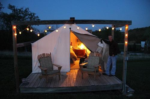 Savor local wine or stay in an unusual glamping cottage under the stars.