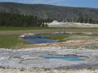 Geyser Hill is Home to Active Geysers and Colorful Pools